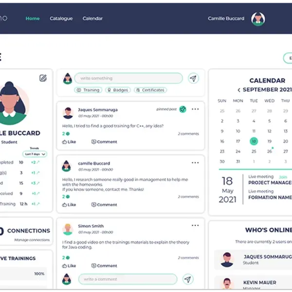 Opigno LMS E-learning Dashboard