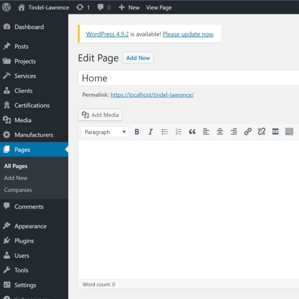 Edit page Wordpress