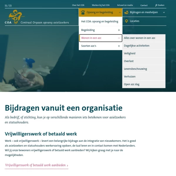 WCAG menu structuur